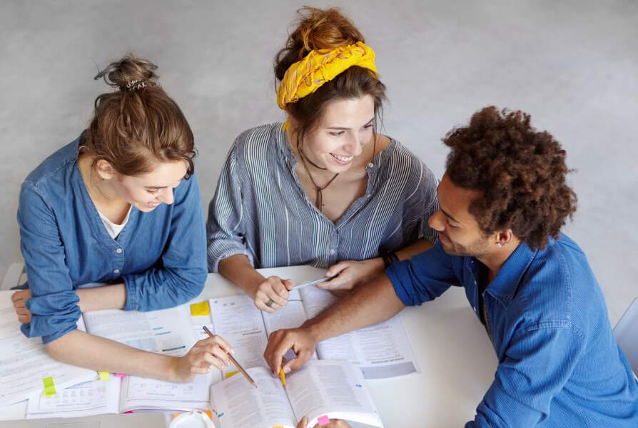 group discussing strategy